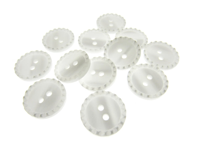 Round Two Tone Shimmer Bead Edge Buttons -- Choice of 9 Bright Colours 3 Sizes - ThreadandTrimmings