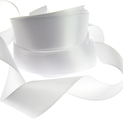 Double Sided Satin Ribbon Woven Edge - 7mm - Choice of 27 Colours, 5m, 50m - ThreadandTrimmings