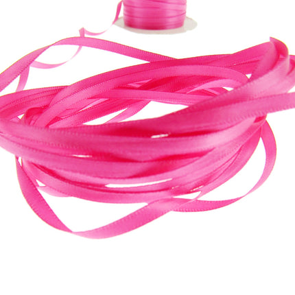 Thin Satin Ribbon - 10 Meter Lengths - Big Colour Range -3mm Double Faced Ribbon - ThreadandTrimmings