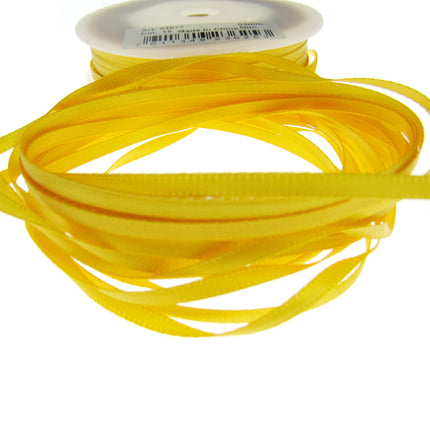 Thin Satin Ribbon - 10 Meter Lengths - Big Colour Range -3mm Double Faced Ribbon - ThreadandTrimmings