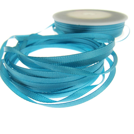 Thin Satin Ribbon - 10 Meter Lengths - Big Colour Range -3mm Double Faced Ribbon - ThreadandTrimmings