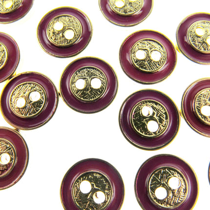 Round Shank Buttons Pink, Cerise, Gold - Clearance Buttons - ThreadandTrimmings