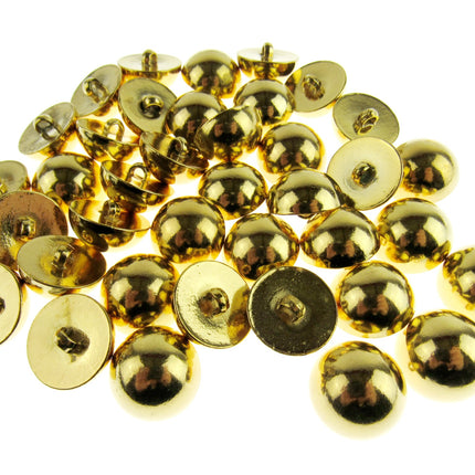 Round Metal and Metal Look Gold Shank Buttons - Clearance