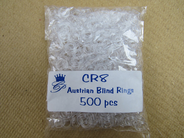 Round Austrian Blind Rings Clear Plastic 10mm (5mm inner) Choose Pack Size CR8 - ThreadandTrimmings