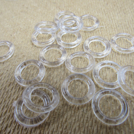 Round Austrian Blind Rings Clear Plastic 10mm (5mm inner) Choose Pack Size CR8 - ThreadandTrimmings