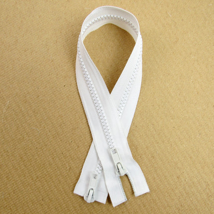Two Way Plastic Delrin Open End Zips 2 Way Open End Zips 9 Colours 10 Sizes - ThreadandTrimmings