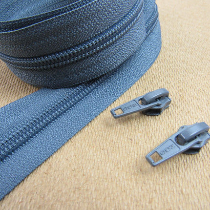 Continuous Zip Chain No.5 Weight with Sliders - Ideal for Upholstery & Cushions - ThreadandTrimmings