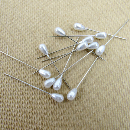 Pearl Headed Wedding Corsage and Table Pins - 1000 Pcs - 40mm Long - Steel Shank