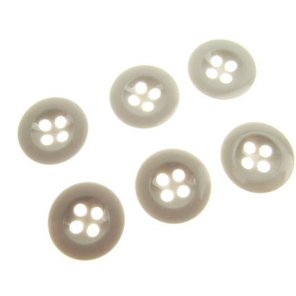 Trouser Buttons Round White Trouser Buttons Four Sew Through Holes 18mm (CM101) - ThreadandTrimmings