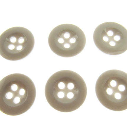 Trouser Buttons Round White Trouser Buttons Four Sew Through Holes 18mm (CM101) - ThreadandTrimmings