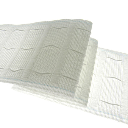 Curtain Heading Pencil Pleat Tape HOOK & LOOP Compatible 75mm (3") Wide White - ThreadandTrimmings