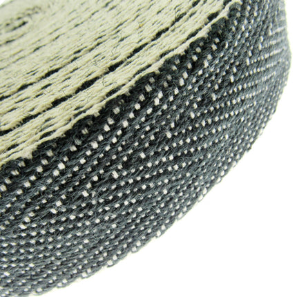 Upholstery Webbing Heavy Duty 50mm Black & White Herringbone Furniture Armchair - ThreadandTrimmings