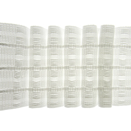 Multi Pocket Curtain Header Pencil Pleat Tape White 75mm 3 Inch Wide - ThreadandTrimmings