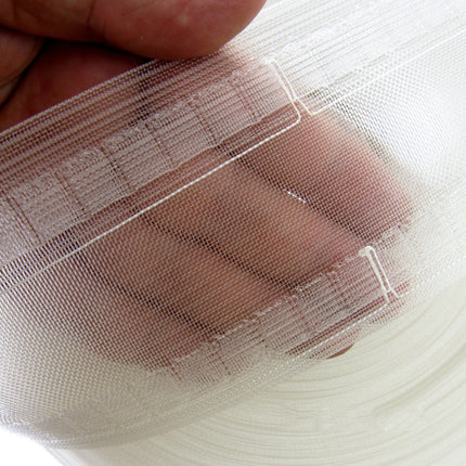 Curtain Header Wave Tape Translucent 75mm 3 Inch Wide 2 Pocket Rows MWT750 - ThreadandTrimmings