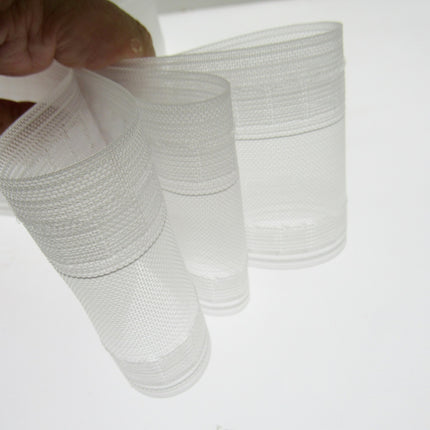 Curtain Header Wave Tape Translucent 75mm 3 Inch Wide 2 Pocket Rows MWT750 - ThreadandTrimmings