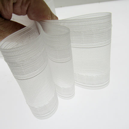 Curtain Header Wave Tape Translucent 75mm 3 Inch Wide 2 Pocket Rows MWT750 - ThreadandTrimmings