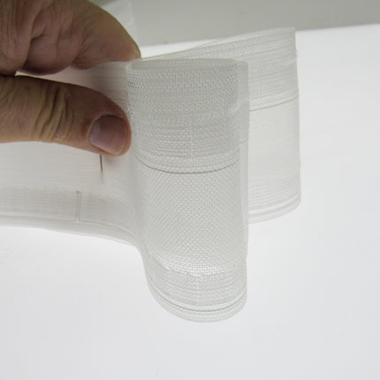 Curtain Header Wave Tape Translucent 75mm 3 Inch Wide 2 Pocket Rows MWT750 - ThreadandTrimmings