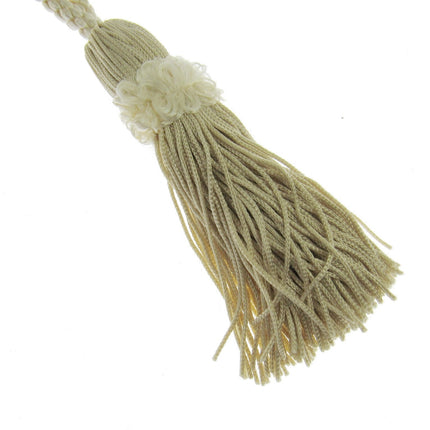 Pair Curtain Tie Backs Twisted Braid Rope with 11cm Tassel 2 Tiebacks 10 Colours - ThreadandTrimmings