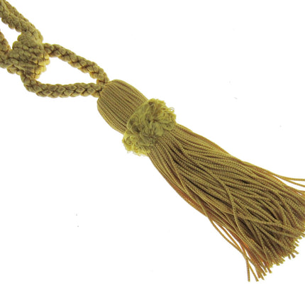 Pair Curtain Tie Backs Twisted Braid Rope with 11cm Tassel 2 Tiebacks 10 Colours - ThreadandTrimmings