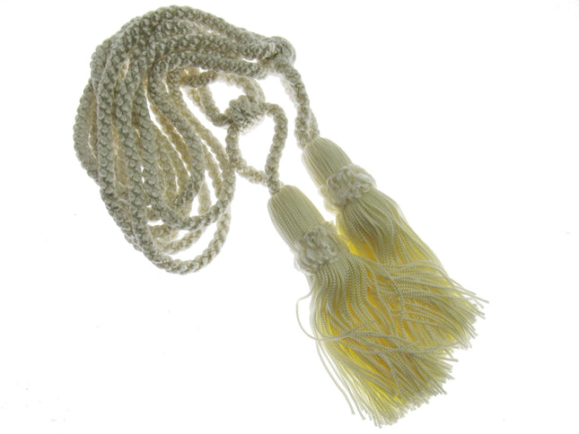 Pair Curtain Tie Backs Twisted Braid Rope with 11cm Tassel 2 Tiebacks 10 Colours - ThreadandTrimmings