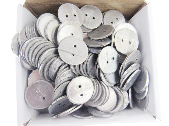 Heavy Curtain Lead Pennyweights Sew In Hem Weights Round & Oblong Packs 5 or 10 - ThreadandTrimmings