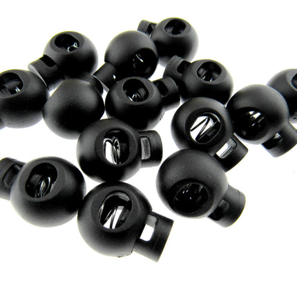 Cord Lock Spring Toggles - 6mm Wide Hole For Shock Bungee Elastic 8 Cols CE20 - ThreadandTrimmings