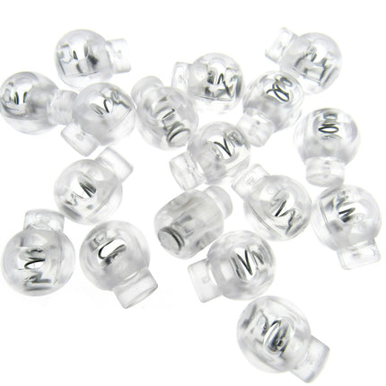 Cord Lock Spring Toggles - 6mm Wide Hole For Shock Bungee Elastic 8 Cols CE20 - ThreadandTrimmings
