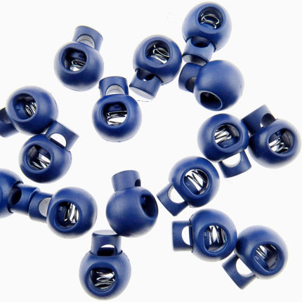 Cord Lock Spring Toggles - 6mm Wide Hole For Shock Bungee Elastic 8 Cols CE20 - ThreadandTrimmings