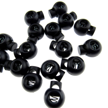 Cord Lock Spring Toggles - 6mm Wide Hole For Shock Bungee Elastic 8 Cols CE20 - ThreadandTrimmings