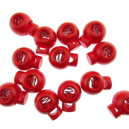 Cord Lock Spring Toggles - 6mm Wide Hole For Shock Bungee Elastic 8 Cols CE20 - ThreadandTrimmings