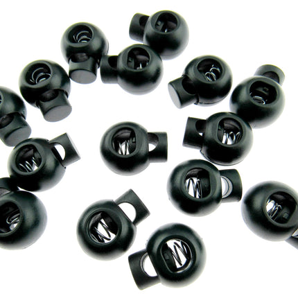 Cord Lock Spring Toggles - 6mm Wide Hole For Shock Bungee Elastic 8 Cols CE20 - ThreadandTrimmings