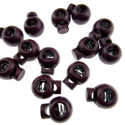 Cord Lock Spring Toggles - 6mm Wide Hole For Shock Bungee Elastic 8 Cols CE20 - ThreadandTrimmings