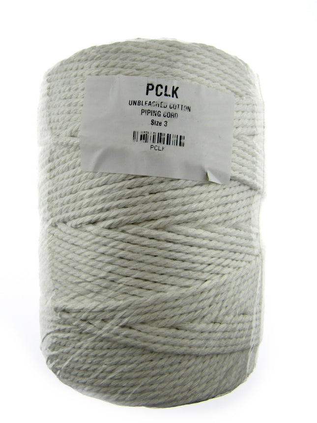 Unbleached Macrame Cotton Piping Cord - 1 Kilo Rolls - 4 Sizes - 100% Cotton - ThreadandTrimmings