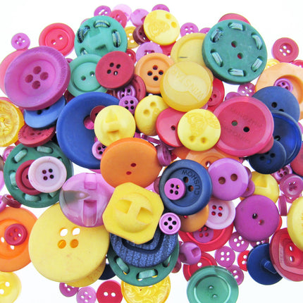 Mixed bright summer craft buttons