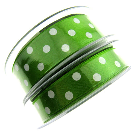 Spotty Satin Polka Dot Ribbon by Berrisford's From The Essentials Range - 15mm - ThreadandTrimmings