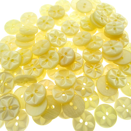 Round Baby Star Buttons 100 Button Per Packs Choice of Colours & Sizes - ThreadandTrimmings