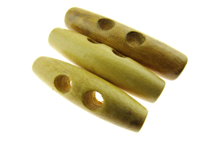 Wooden Duffle Coat Toggle Button with 2 Drilled Holes CW22
