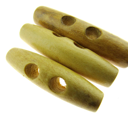 Wooden Duffle Coat Toggle Button with 2 Drilled Holes CW22