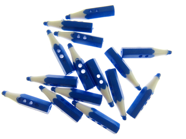 Crayon Pencil Buttons - Choose From 4 Colours - 25mm Long - ThreadandTrimmings