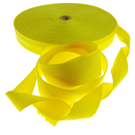 38mm Yellow Webbing unravelled