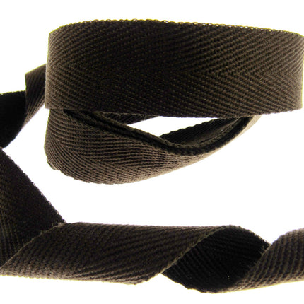 Soft Cotton Rich Herringbone Twill Webbing Strap For Bags - 25mm Wide - ThreadandTrimmings