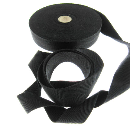 38mm Black colour Webbing unravelled
