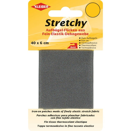Iron-On Elasticated Stretchy Patches Kleiber - (40cm x 6cm) - 100% Polyester - ThreadandTrimmings