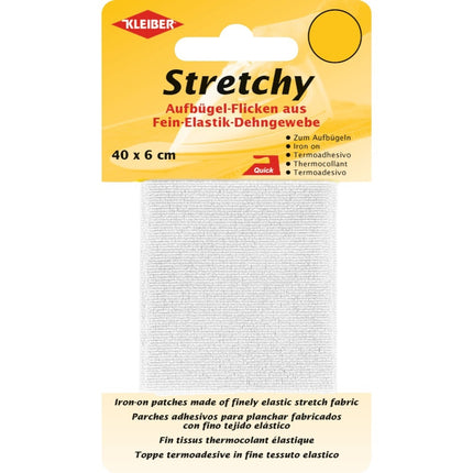 Iron-On Elasticated Stretchy Patches Kleiber - (40cm x 6cm) - 100% Polyester - ThreadandTrimmings