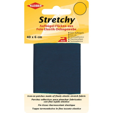 Iron-On Elasticated Stretchy Patches Kleiber - (40cm x 6cm) - 100% Polyester - ThreadandTrimmings