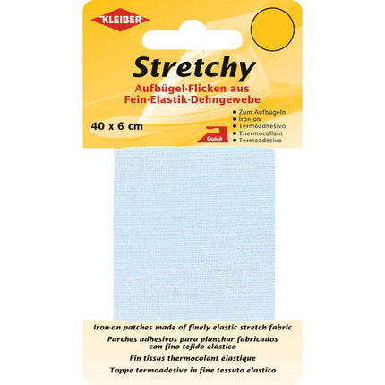 Iron-On Elasticated Stretchy Patches Kleiber - (40cm x 6cm) - 100% Polyester - ThreadandTrimmings
