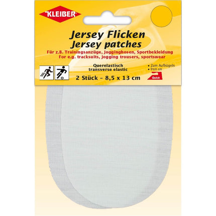 Kleiber jersey patch packaging with a patch on a yellow background