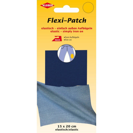 Elasticated Iron On Patch 15x20cm Stretch Fabric Repair 100% Polyester 1pc - ThreadandTrimmings