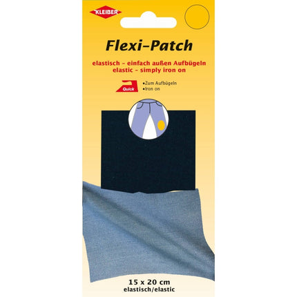 Elasticated Iron On Patch 15x20cm Stretch Fabric Repair 100% Polyester 1pc - ThreadandTrimmings