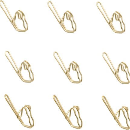 Metal Pleated Curtain Hooks Brass or Zinc Solid 28mm x 14mm Choice of Qty M472B - ThreadandTrimmings